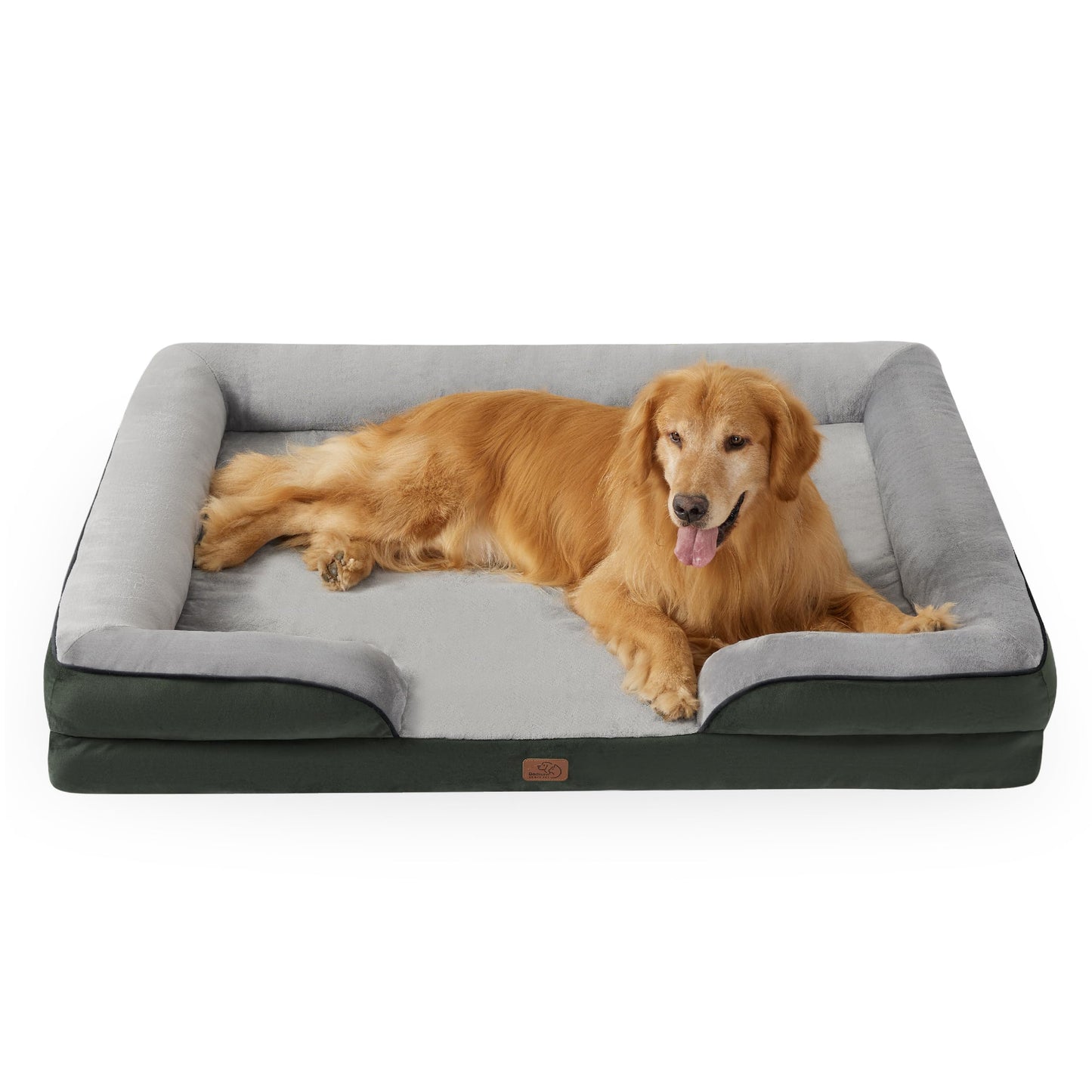 Bedsure Orthopedic Large Dog Bed – Washable, Waterproof, Non-Slip, Grey (35")