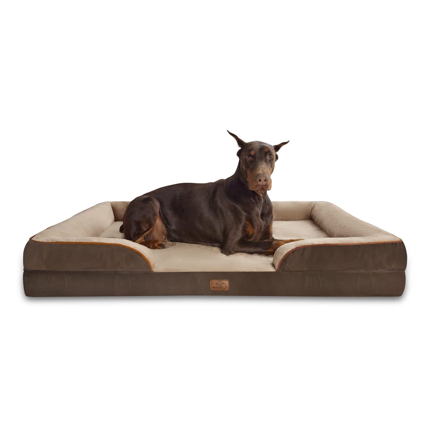 Bedsure Orthopedic Large Dog Bed – Washable, Waterproof, Non-Slip, Grey (35")