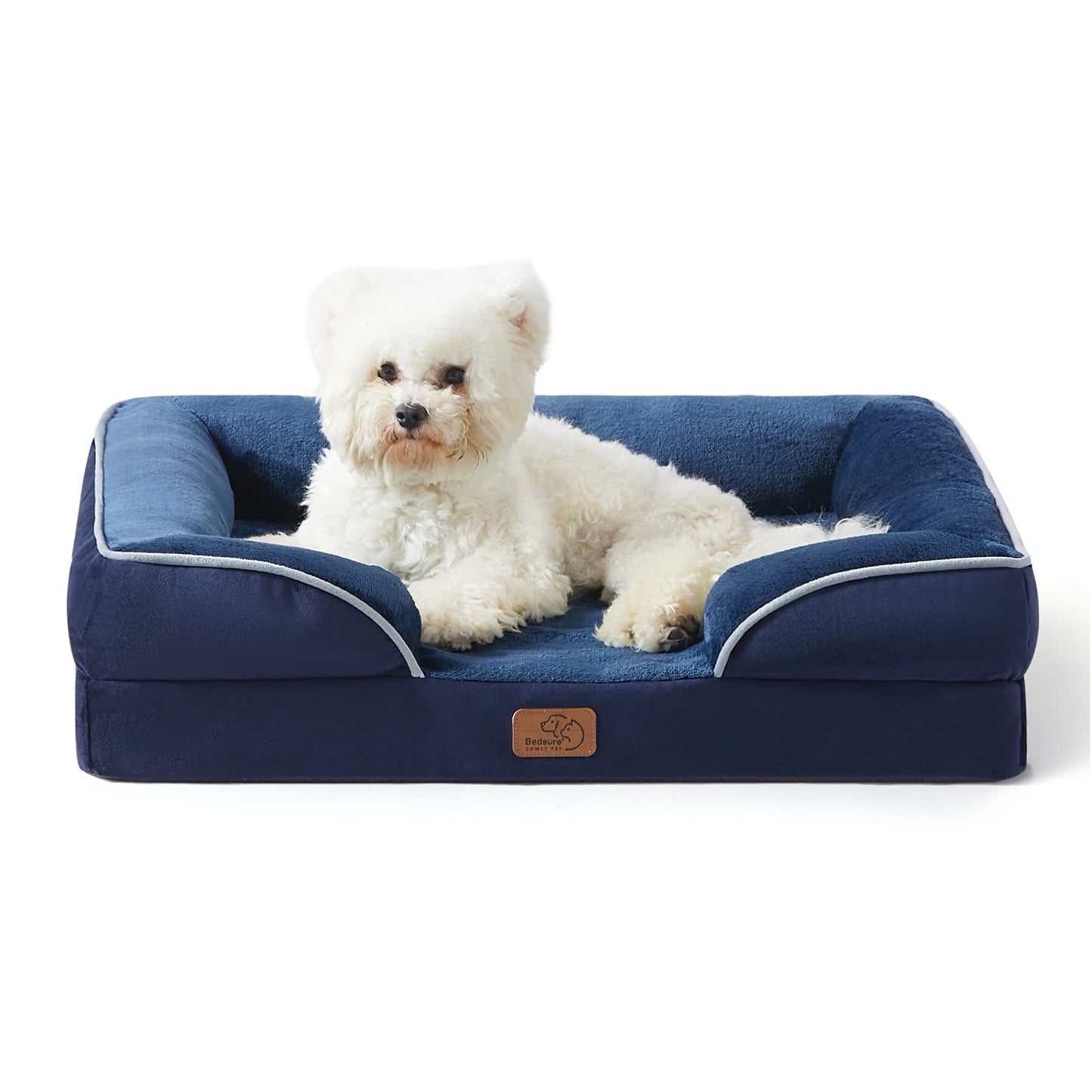 Bedsure Orthopedic Large Dog Bed – Washable, Waterproof, Non-Slip, Grey (35")