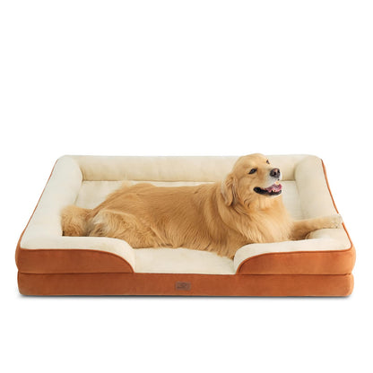 Bedsure Orthopedic Large Dog Bed – Washable, Waterproof, Non-Slip, Grey (35")
