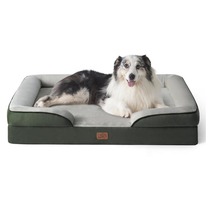 Bedsure Orthopedic Large Dog Bed – Washable, Waterproof, Non-Slip, Grey (35")