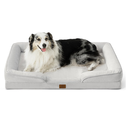 Bedsure Orthopedic Large Dog Bed – Washable, Waterproof, Non-Slip, Grey (35")