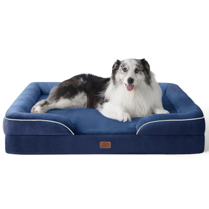 Bedsure Orthopedic Large Dog Bed – Washable, Waterproof, Non-Slip, Grey (35")
