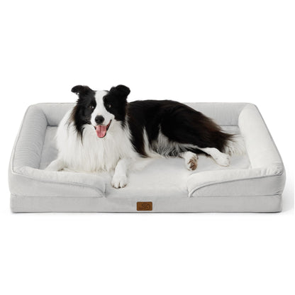 Bedsure Orthopedic Large Dog Bed – Washable, Waterproof, Non-Slip, Grey (35")
