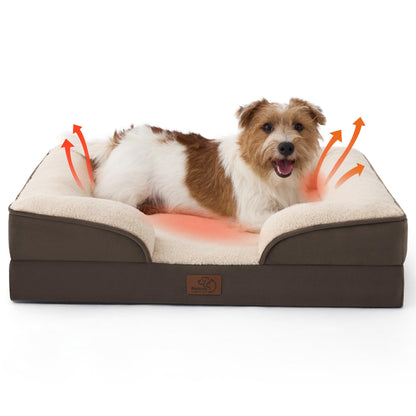 Bedsure Orthopedic Large Dog Bed – Washable, Waterproof, Non-Slip, Grey (35")