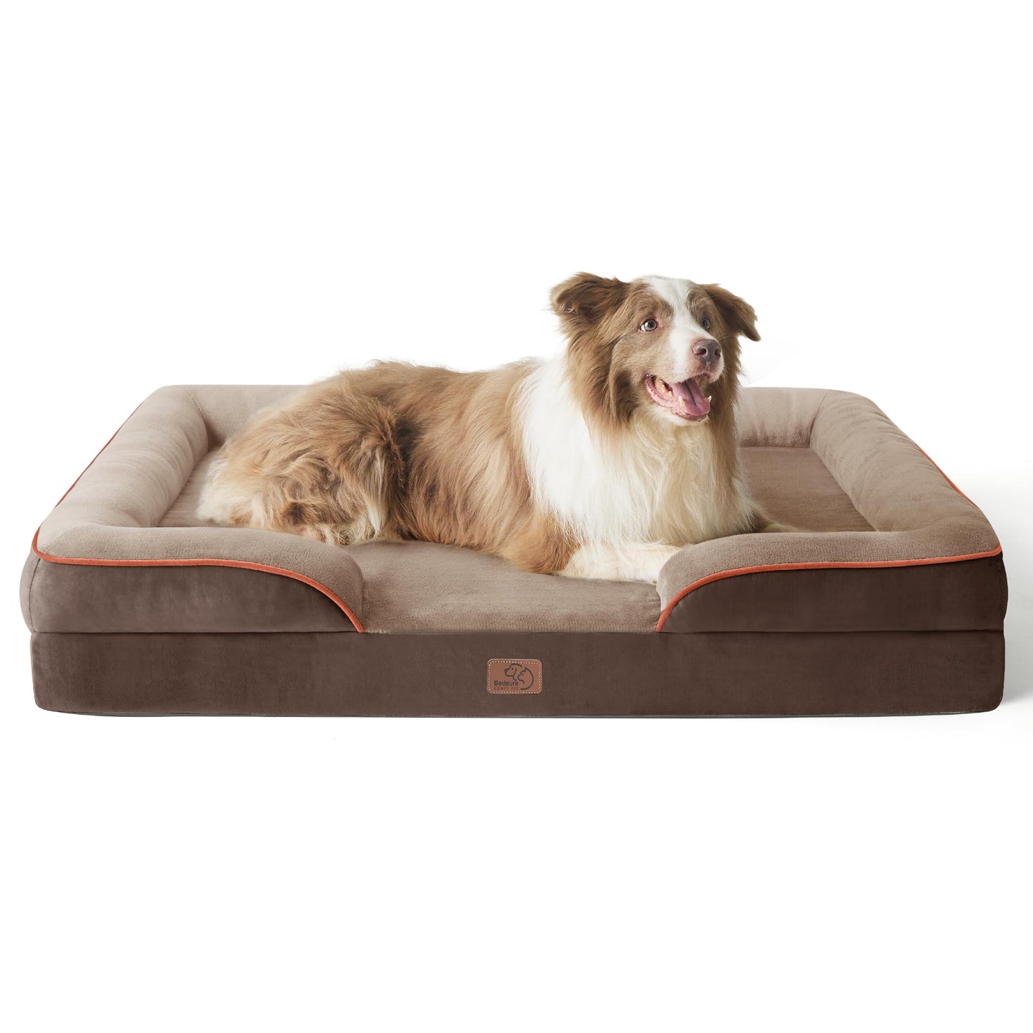 Bedsure Orthopedic Large Dog Bed – Washable, Waterproof, Non-Slip, Grey (35")
