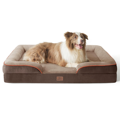 Bedsure Orthopedic Large Dog Bed – Washable, Waterproof, Non-Slip, Grey (35")