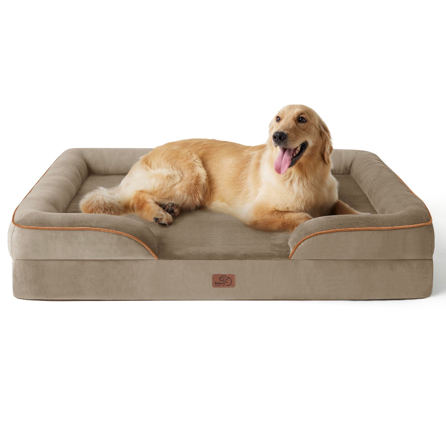 Bedsure Orthopedic Large Dog Bed – Washable, Waterproof, Non-Slip, Grey (35")