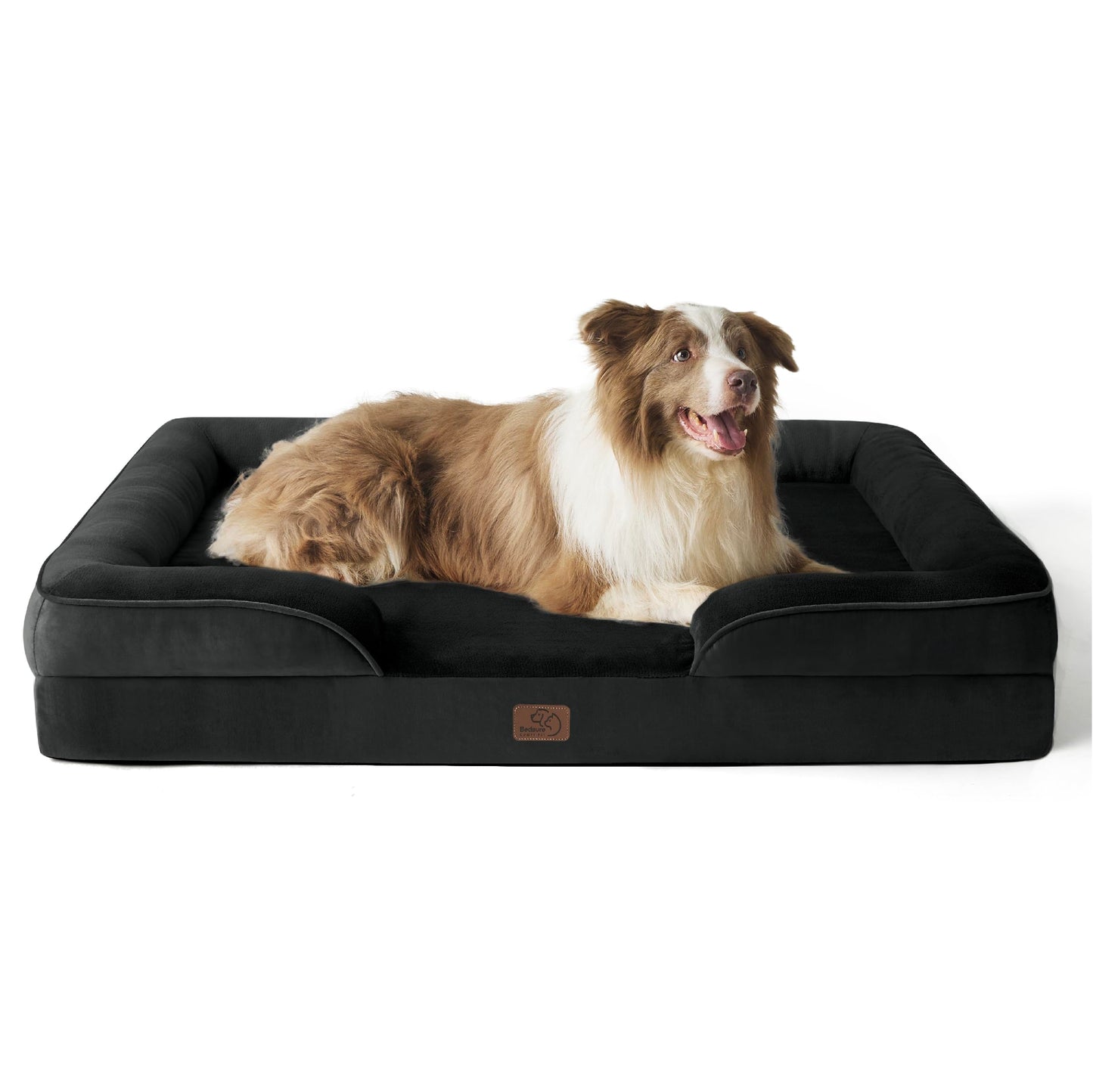 Bedsure Orthopedic Large Dog Bed – Washable, Waterproof, Non-Slip, Grey (35")