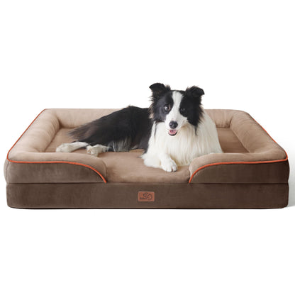 Bedsure Orthopedic Large Dog Bed – Washable, Waterproof, Non-Slip, Grey (35")