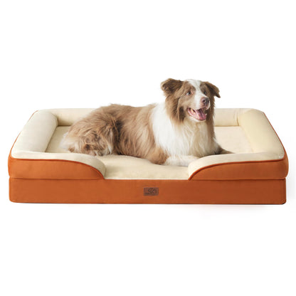 Bedsure Orthopedic Large Dog Bed – Washable, Waterproof, Non-Slip, Grey (35")