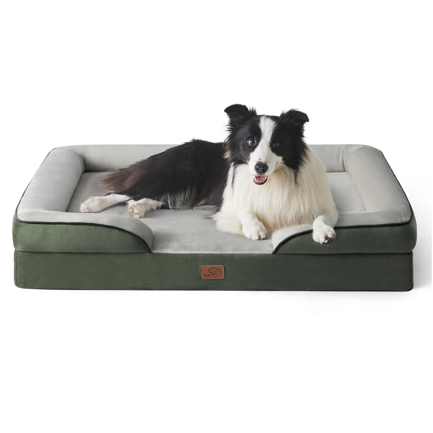 Bedsure Orthopedic Large Dog Bed – Washable, Waterproof, Non-Slip, Grey (35")