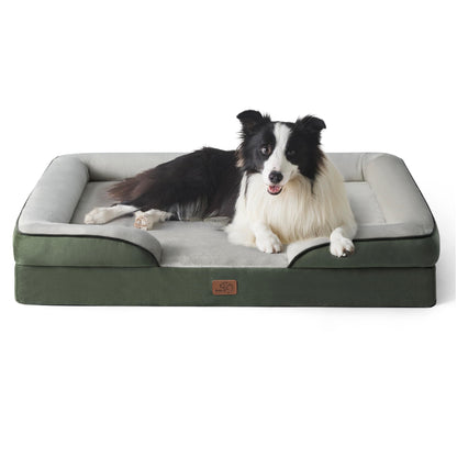 Bedsure Orthopedic Large Dog Bed – Washable, Waterproof, Non-Slip, Grey (35")