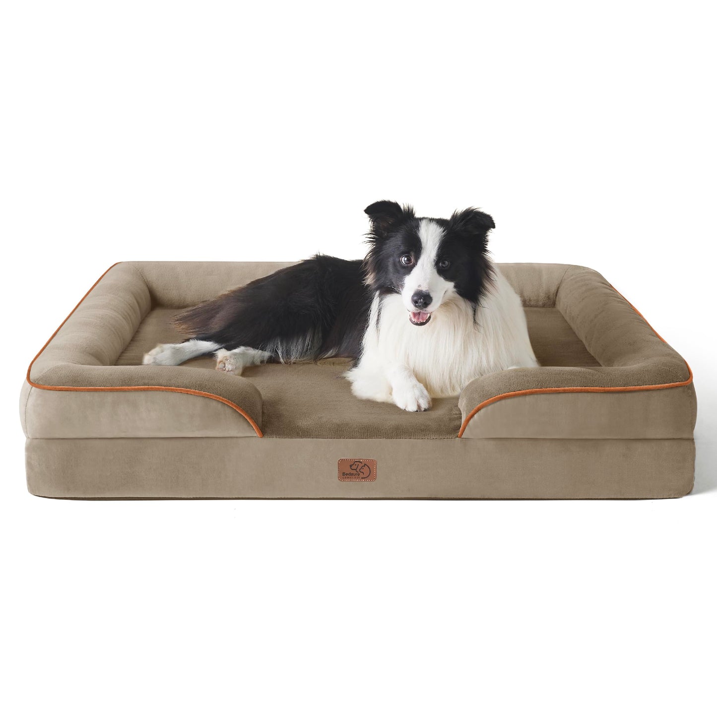 Bedsure Orthopedic Large Dog Bed – Washable, Waterproof, Non-Slip, Grey (35")