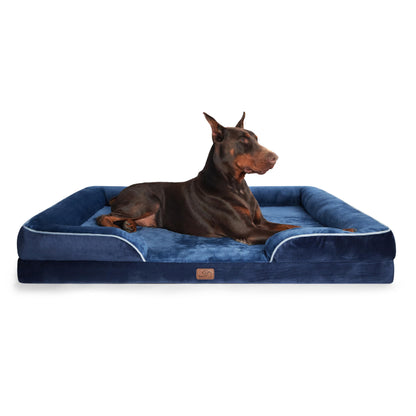 Bedsure Orthopedic Large Dog Bed – Washable, Waterproof, Non-Slip, Grey (35")