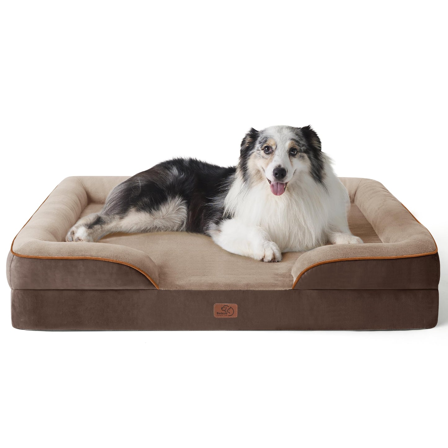 Bedsure Orthopedic Large Dog Bed – Washable, Waterproof, Non-Slip, Grey (35")