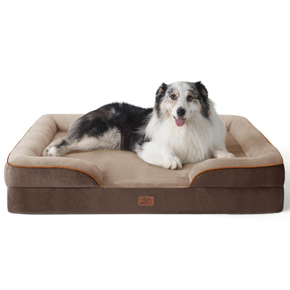 Bedsure Orthopedic Large Dog Bed – Washable, Waterproof, Non-Slip, Grey (35")
