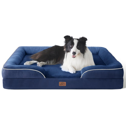 Bedsure Orthopedic Large Dog Bed – Washable, Waterproof, Non-Slip, Grey (35")