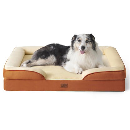 Bedsure Orthopedic Large Dog Bed – Washable, Waterproof, Non-Slip, Grey (35")