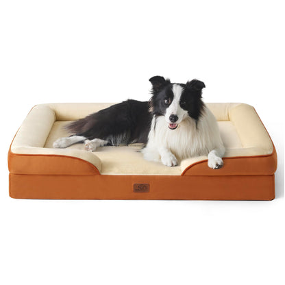 Bedsure Orthopedic Large Dog Bed – Washable, Waterproof, Non-Slip, Grey (35")