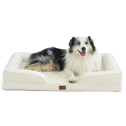 Bedsure Orthopedic Large Dog Bed – Washable, Waterproof, Non-Slip, Grey (35")