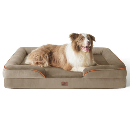 Bedsure Orthopedic Large Dog Bed – Washable, Waterproof, Non-Slip, Grey (35")