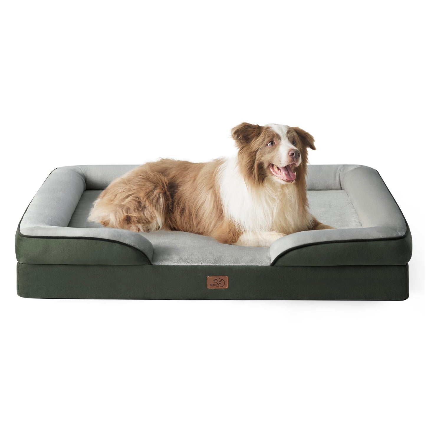 Bedsure Orthopedic Large Dog Bed – Washable, Waterproof, Non-Slip, Grey (35")