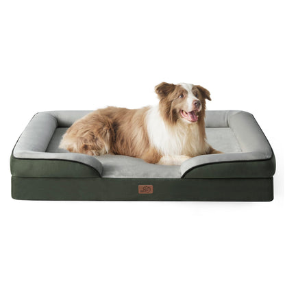 Bedsure Orthopedic Large Dog Bed – Washable, Waterproof, Non-Slip, Grey (35")