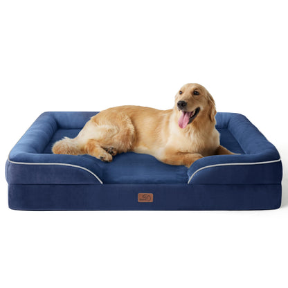 Bedsure Orthopedic Large Dog Bed – Washable, Waterproof, Non-Slip, Grey (35")