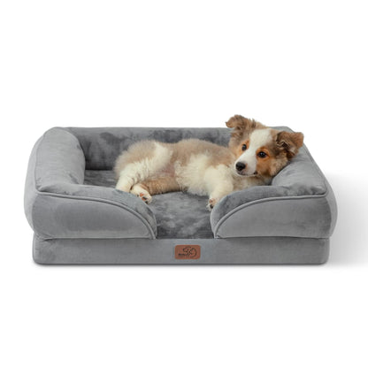 Bedsure Orthopedic Large Dog Bed – Washable, Waterproof, Non-Slip, Grey (35")