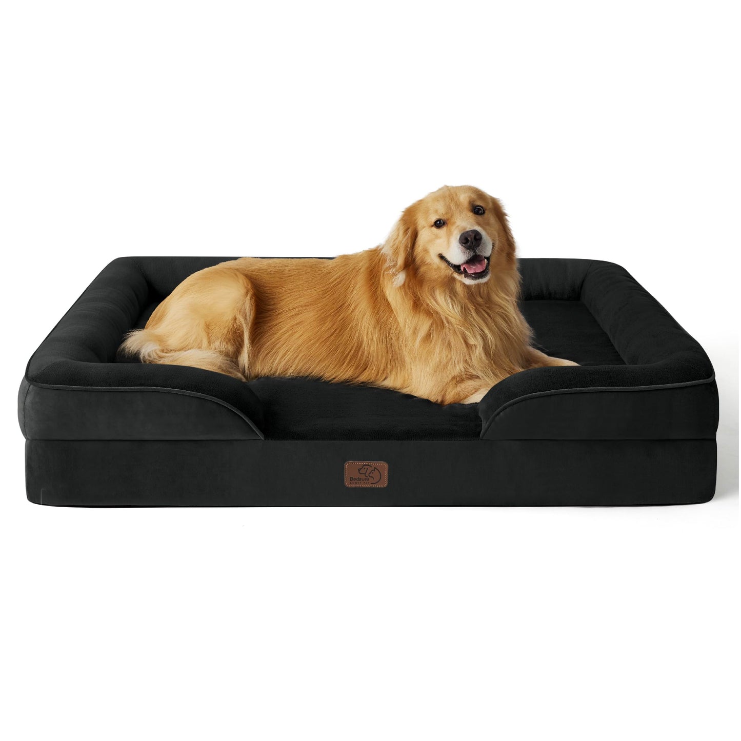 Bedsure Orthopedic Large Dog Bed – Washable, Waterproof, Non-Slip, Grey (35")
