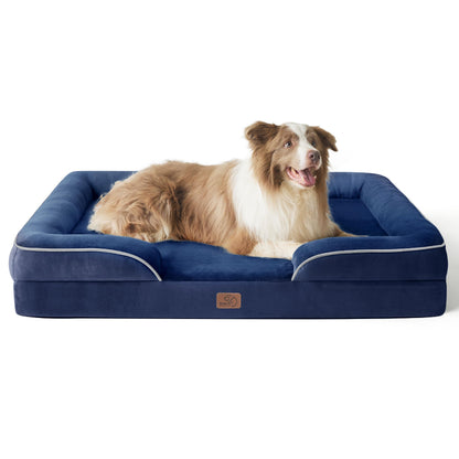 Bedsure Orthopedic Large Dog Bed – Washable, Waterproof, Non-Slip, Grey (35")