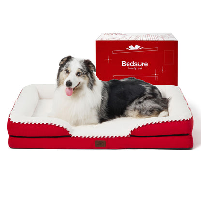 Bedsure Orthopedic Large Dog Bed – Washable, Waterproof, Non-Slip, Grey (35")