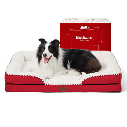 Bedsure Orthopedic Large Dog Bed – Washable, Waterproof, Non-Slip, Grey (35")