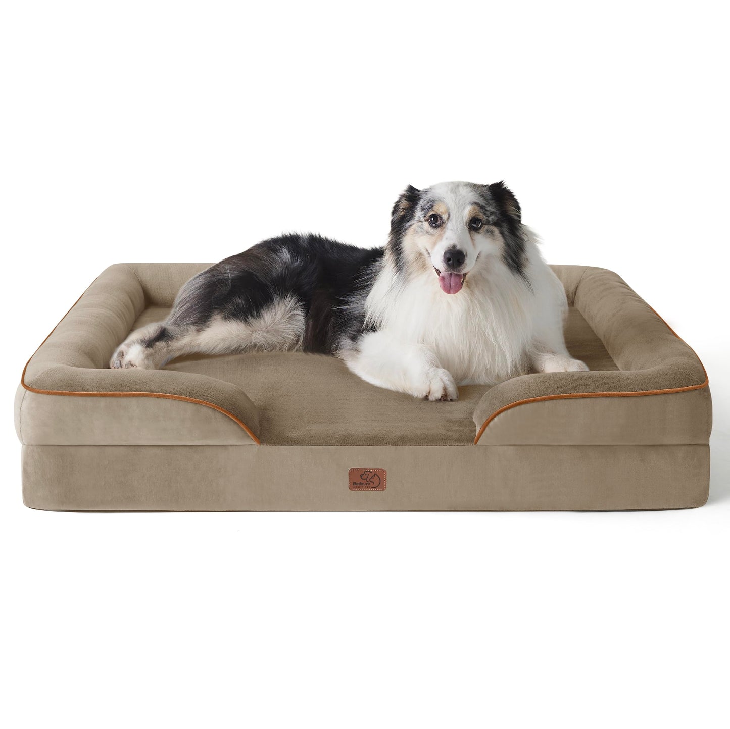 Bedsure Orthopedic Large Dog Bed – Washable, Waterproof, Non-Slip, Grey (35")