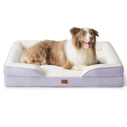 Bedsure Orthopedic Large Dog Bed – Washable, Waterproof, Non-Slip, Grey (35")