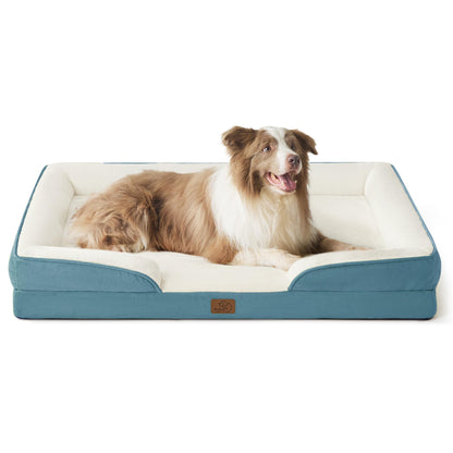 Bedsure Orthopedic Large Dog Bed – Washable, Waterproof, Non-Slip, Grey (35")