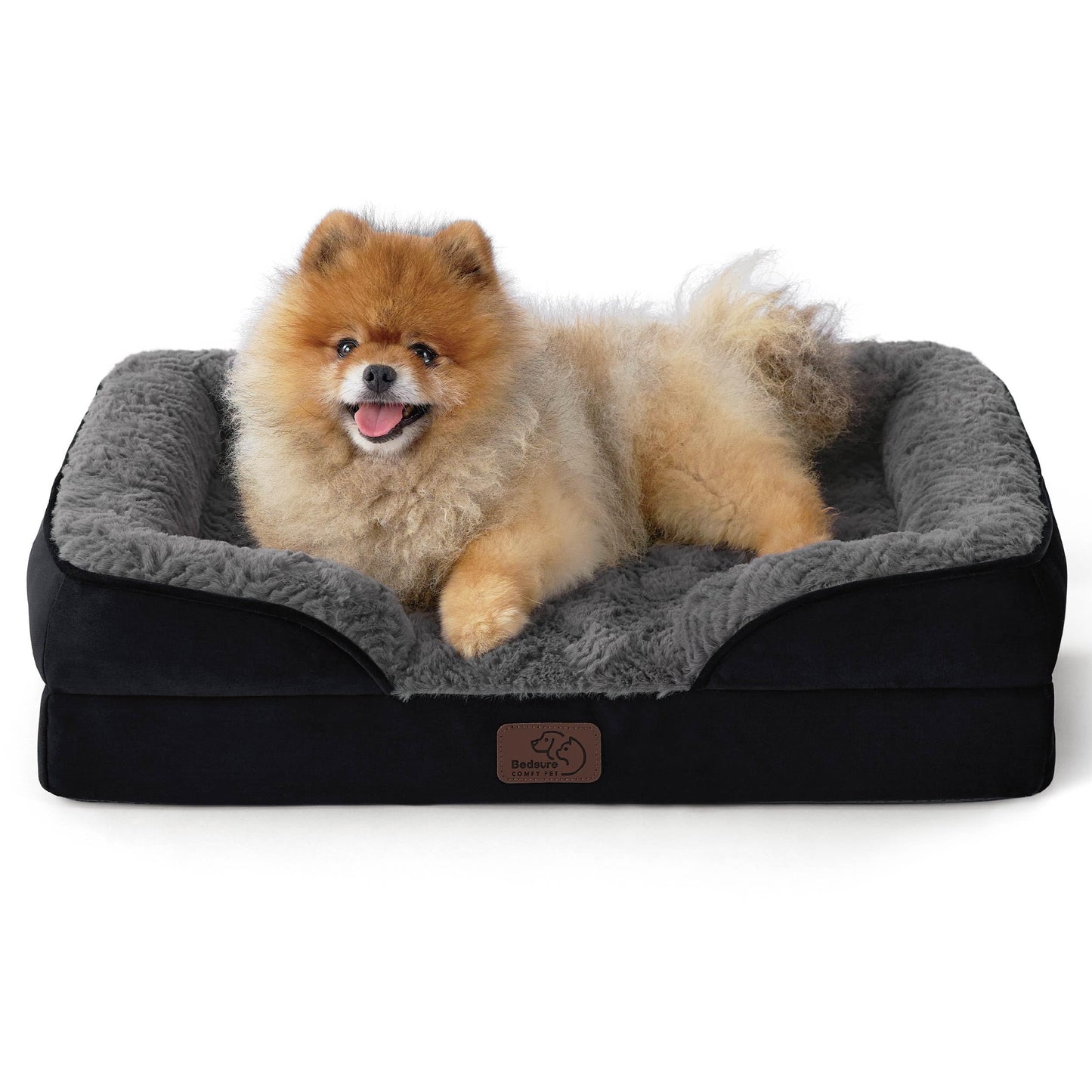 Bedsure Orthopedic Large Dog Bed – Washable, Waterproof, Non-Slip, Grey (35")