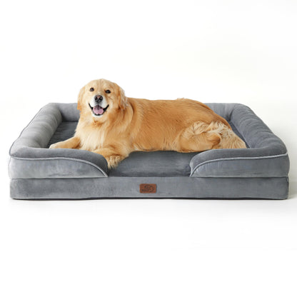 Bedsure Orthopedic Large Dog Bed – Washable, Waterproof, Non-Slip, Grey (35")