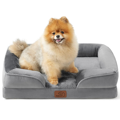 Bedsure Orthopedic Large Dog Bed – Washable, Waterproof, Non-Slip, Grey (35")