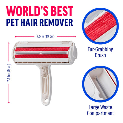 ChomChom Pet Hair Remover — Reusable Lint Roller for Cats & Dogs (White)