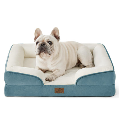 Bedsure Orthopedic Large Dog Bed – Washable, Waterproof, Non-Slip, Grey (35")