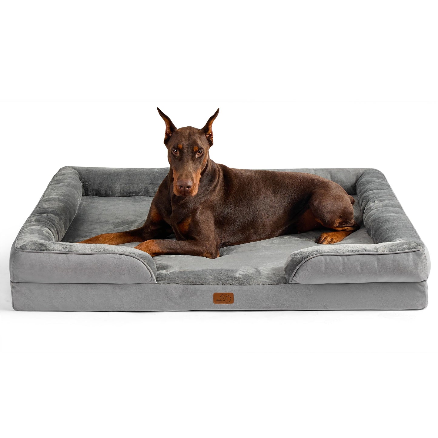 Bedsure Orthopedic Large Dog Bed – Washable, Waterproof, Non-Slip, Grey (35")