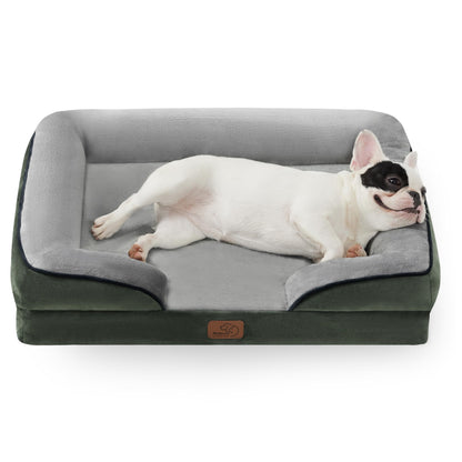 Bedsure Orthopedic Large Dog Bed – Washable, Waterproof, Non-Slip, Grey (35")