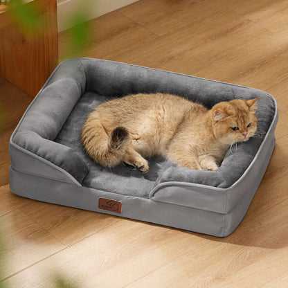 Bedsure Orthopedic Large Dog Bed – Washable, Waterproof, Non-Slip, Grey (35")